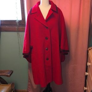 Fashion-Built by Rice Wool Cape Trench Coat